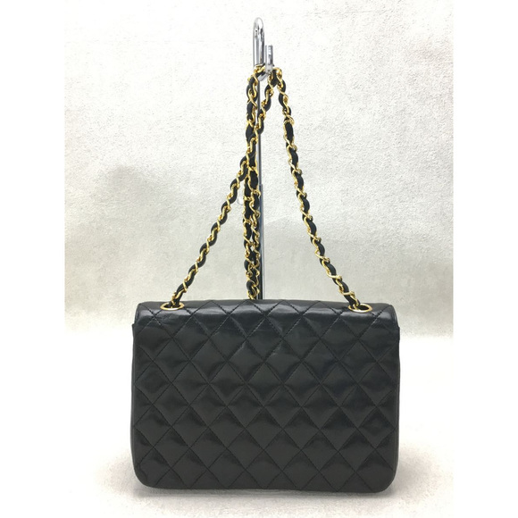 Chanel Lambskin Leather Gold Chain Shoulder Bag - Picture 4 of 6